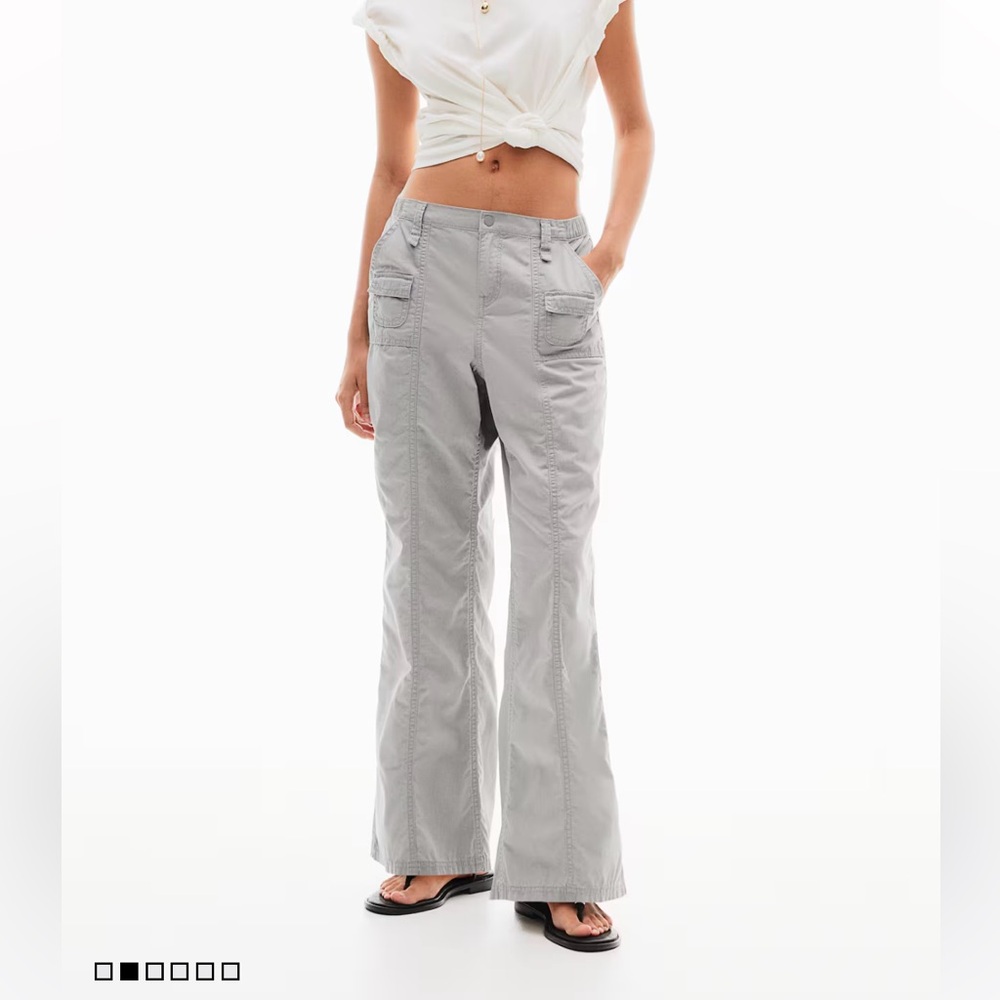 H&M Canvas Cargo Trousers Pants Black